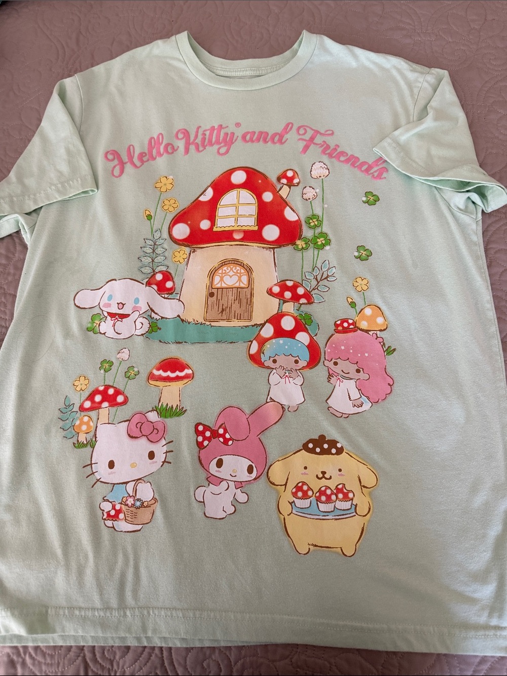 Sanrio Hello Kitty and Friends Mint Green Graphic Tee (XXL) - Picture 2 of 11
